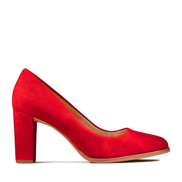 Clarks Womens Kaylin Cara Heels Red | CA-4810235